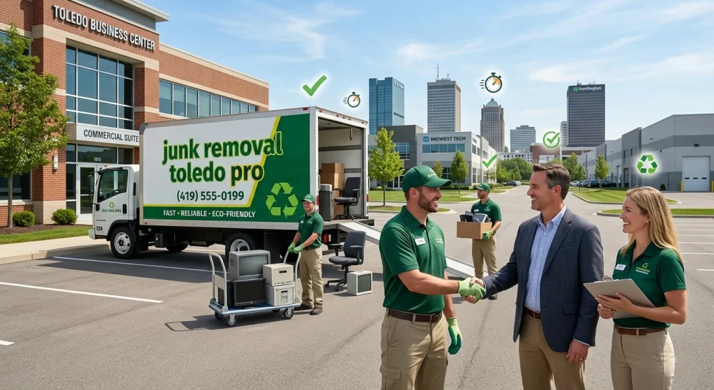 We make commercial junk removal in Toledo fast, easy, and totally stress-free.